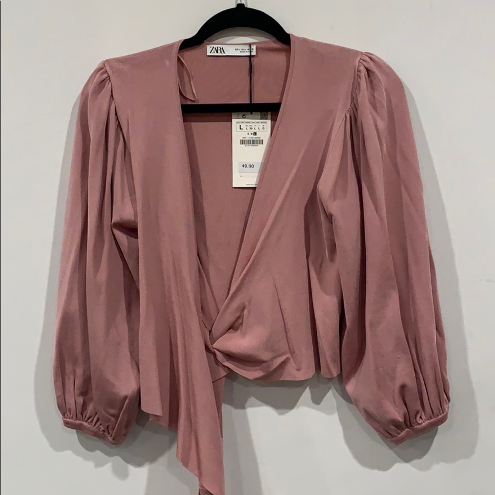 Zara knit wrap top